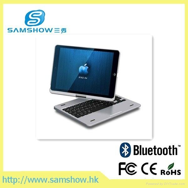 Exclusive patent Rotate 360 degrees bluetooth keyboard case for ipad 5 shenzhen  3