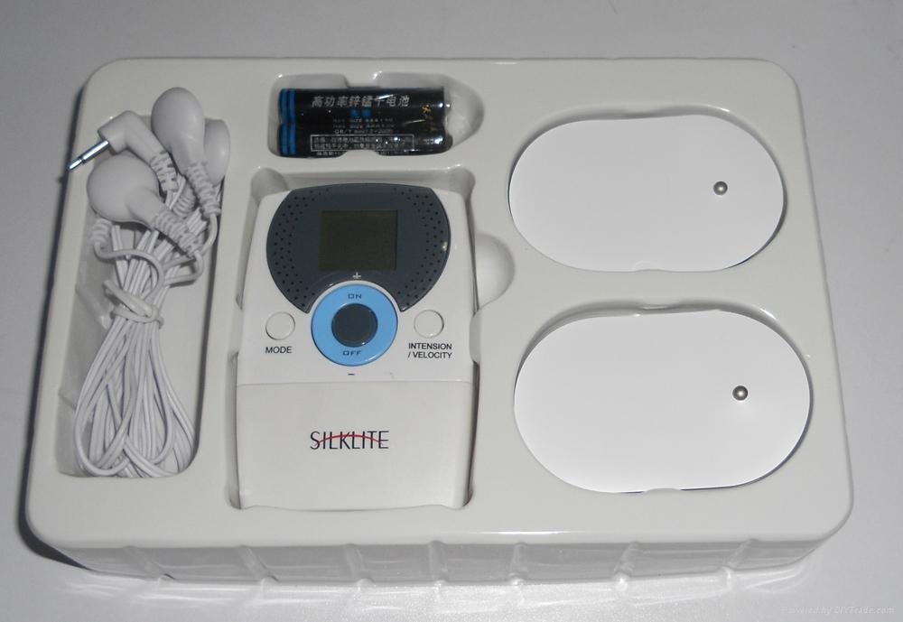 Mini low frequency tens massager with 2 outputs 3