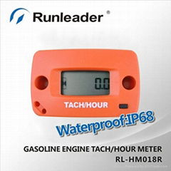 1-2-4 Stroke Tachometer Hour Meter For Motorcycle Marine Snowmobile ATV 