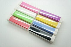 plastic lipstick shell 2600MAH capacity power bank