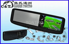 4.3 inch car rearview mirror GPS