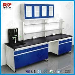 All steel wall bench for lab