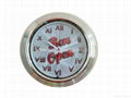 Chrome silver wall clock 2