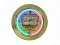 Chrome silver wall clock 5