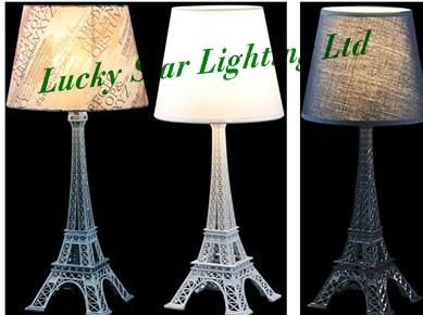 Eiffel towen shape pc cloth table lamp