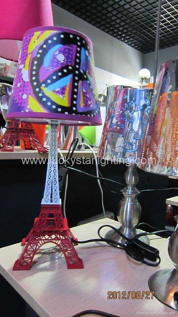 Eiffel towen shape pc cloth table lamp 3