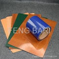 blue film applied to decoration sheet