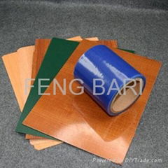 blue film applied to decoration sheet