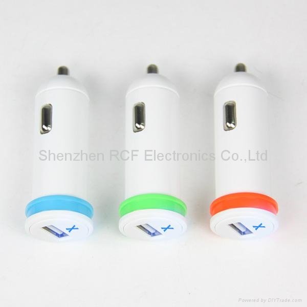 Colorful 1A USB Car Charger For Smart Phones