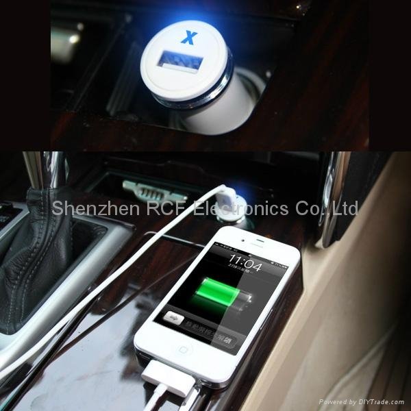 Colorful 1A USB Car Charger For Smart Phones 5