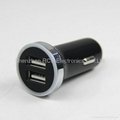Hot Selling 2.4A Dual USB Car Charger with Ring Led  1
