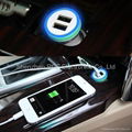 Hot Selling 2.4A Dual USB Car Charger with Ring Led  5