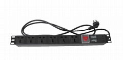 19" Rack Power Supply Lightning Protection PDU Socket