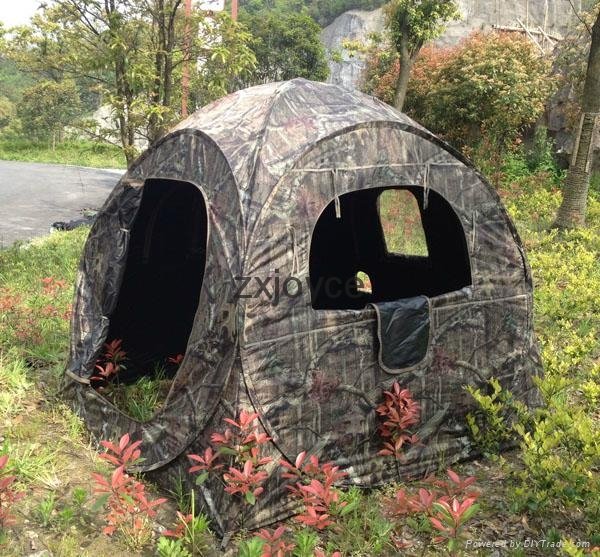 Camo Dome Spring Steel Hunting Tent