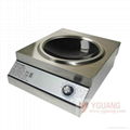 stainless steel restaurant commercial induction wok cooker hob 