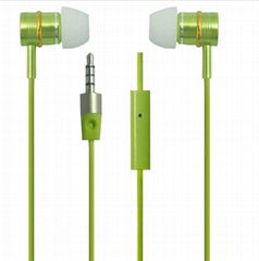 Green Fashion metal earphone