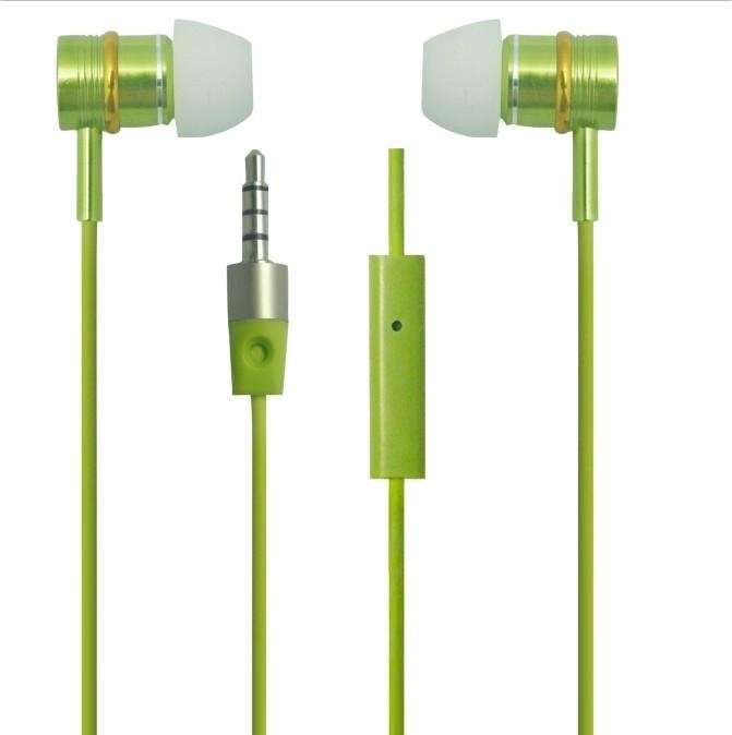 Green Fashion metal earphone