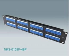 48 Port RJ45 CAT6 UTP Patch Panel Shuttered (NKS-0102F-48P)