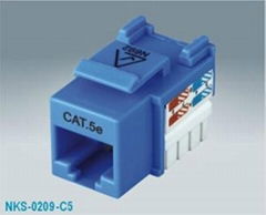 Cat5e UTP 90 Degree RJ45 Keystone Jack (NKS-0209-C5e)