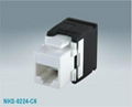 CAT6 UTP 180 Degree RJ45 Toolless Keystone Jack (NKS-0224-C6)