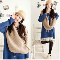 Fashion Pure Color Woolen Neckerchief Lovely Warm Knitting Scarf 9 Color 