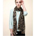 Fashion European Style Leopard Print Scarf Emulation Scarf Long Silk Scarves 