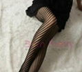 Sexy Black Rotation Slashed Fishnet Jacquard Pantyhose Tights