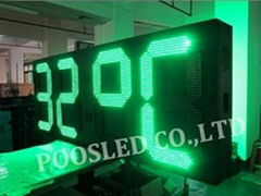 led digital 7segment time and temperature display
