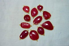 Red onyx bezel charms