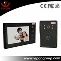 2.4Ghz 7'' TFT LCD Screen Wireless Video Door Phone with Touch Key