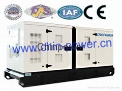 canopy operated noiseless diesel generator set on stock 