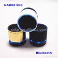 S08 Beautiful flash led light bluetooth speaker with FM radio