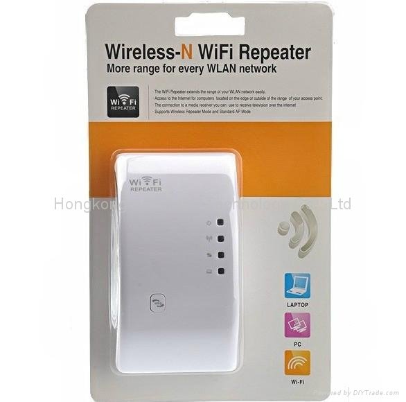 Wireless-N Wifi Repeater 802.11N/B/G Network Router Range Expander 300M 2dBi Ant 4