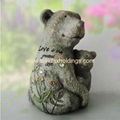 16"Resin Bears Garden Sculpture with Rhinestones 1