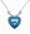 Hot Selling Style Heart Necklace with Beautiful Stone Wholesale