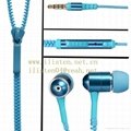 Zipper earphone with Mic and VOL control
