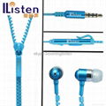 Hot selling zip headphones for mobile phone