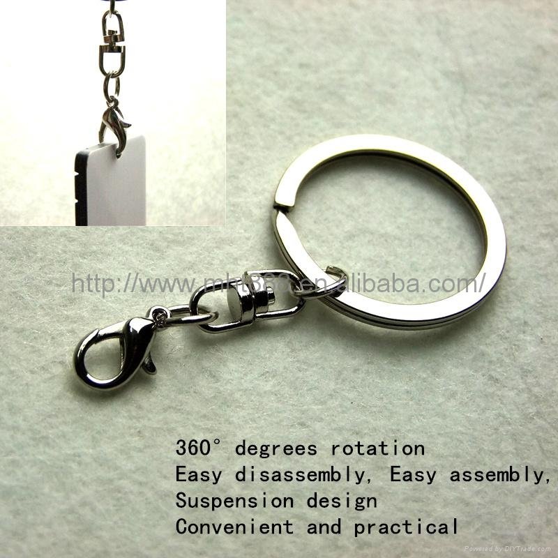 Sublimation plastic ABS key ring 4