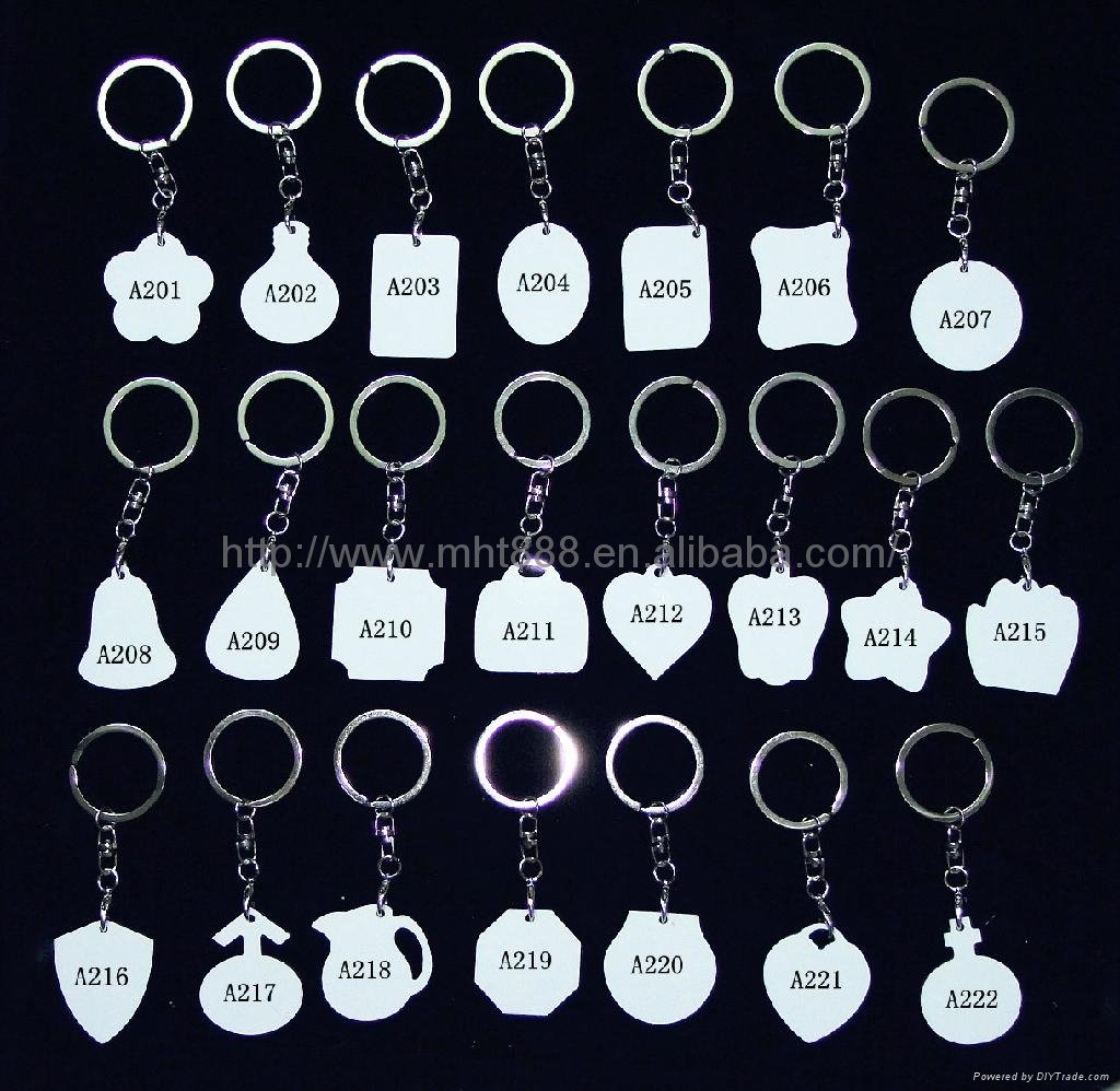 Sublimation plastic ABS key ring 5