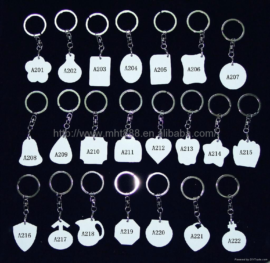 Sublimation plastic ABS key chain 5