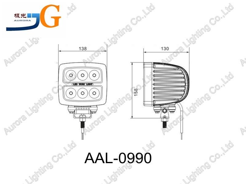 5.2inch 90w led working light for vehicle,led work light AAL-0990 4