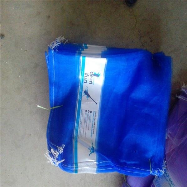 China manufacturer hdpe mesh bags with lable