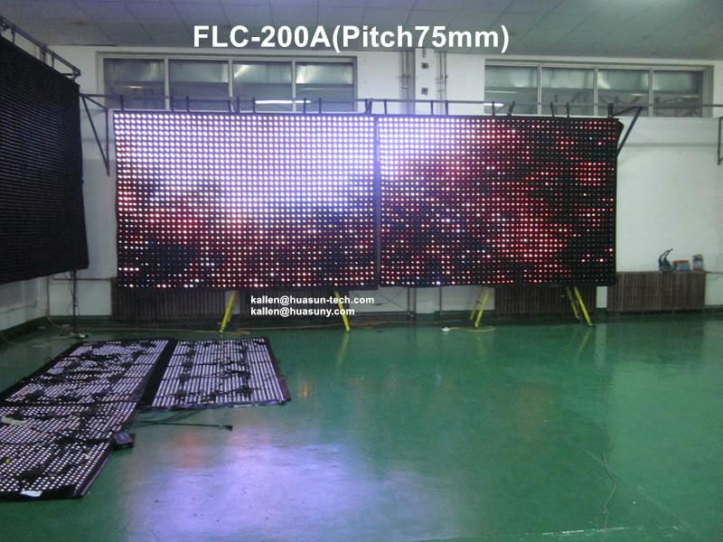 Factory wholesale P75mm FLC Flexible LED Curtain 3