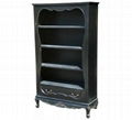 Aimee Shabby Chic Large Old Black Bookcase