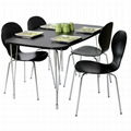 Designa Black Ash Dining Table With Chrome Legs With Or Without Chairs 1