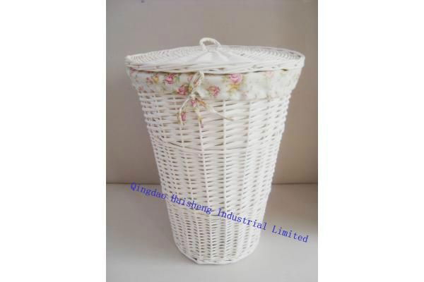 Round Willow Hamper Laundry Basket 