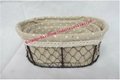 s/2 oval wire storage basekt with lace lining