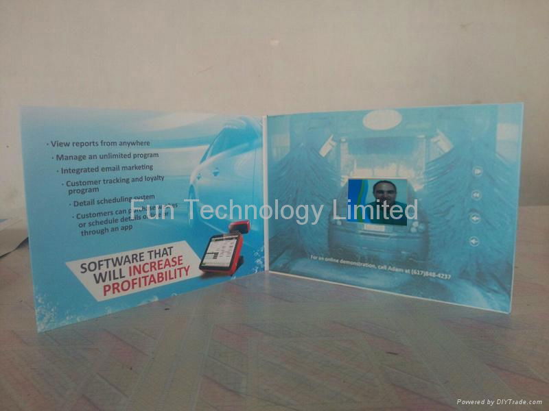2.4 inch TFT LCD Video Greeting Card with 128MB Flash Magnetic Switch