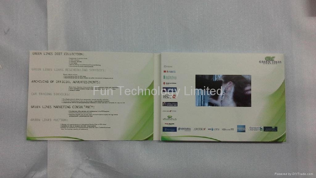 4.3 inch LCD Touch Screen Video Greeting Card Brochure with Artwork Print