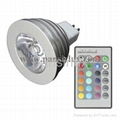 High Quality Φ50mm 16 colours Blue led spots 3W led spotlight MR16